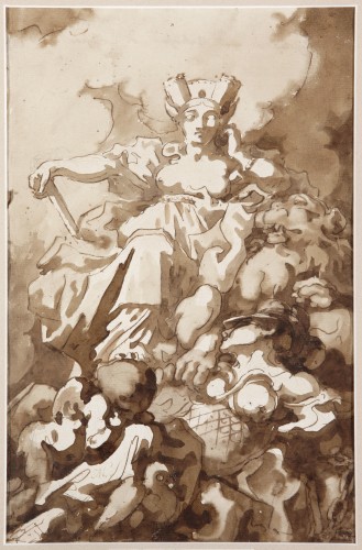 Cybele turning Hippomenes and Atalanta into Lions - Charles François de la Traverse