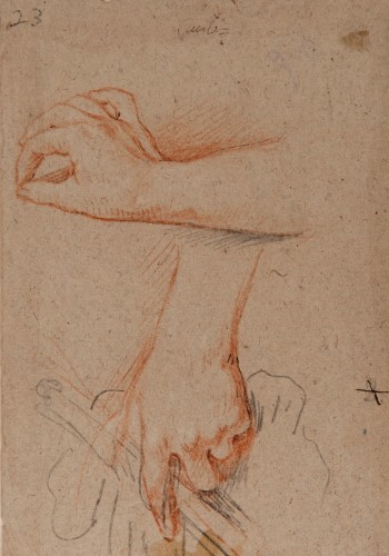 Study of two Hands (recto) / Study of one Hand (verso) - Francisco Ignacio Ruiz de la Iglesia