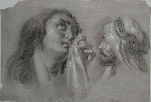 Studies for Mary Magdalen and Head of an Arab - Zacarías González Velázquez