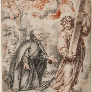 The Apparition of Christ to Saint Ignatius on the Road to Rome -  
