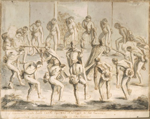 Ceremonial Dance of the Carib Indians - Italian School, 18th century