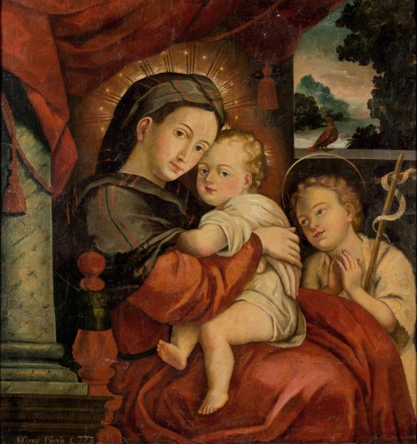 The Virgin and Child with the Infant Saint John - José Cortés de Alcozer