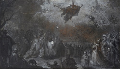 Saint Augustine vanquishing the Plague of Locusts - Miguel Jacinto Meléndez