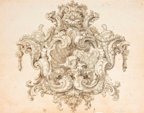 Decorative Motif - José Benito de Churriguera. Attributed to