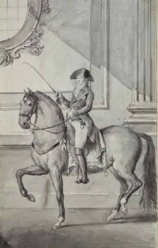 Manuel Godoy mounted on a Horse at walking gait - Antonio Carnicero