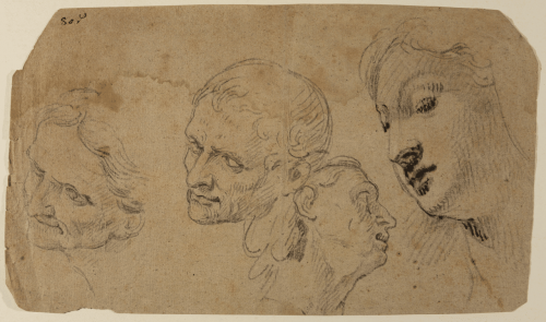 Study of Heads for the painting “The Holy Family with Saints” - Francisco Ignacio Ruiz de la Iglesia