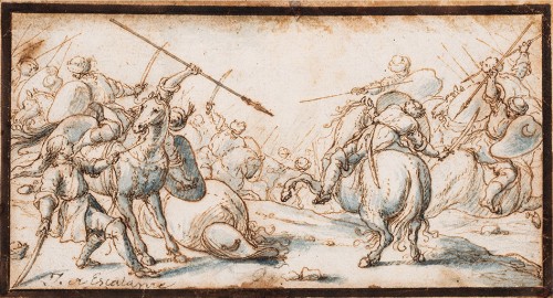 Battle Scene - Juan Antonio de Frías y Escalante. Attributed to