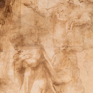Four female figures and a male figure. Study for the death of the daughter of Jephthah -  
