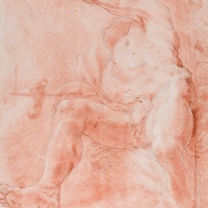 Male Nude, Seen Foreshortened -  