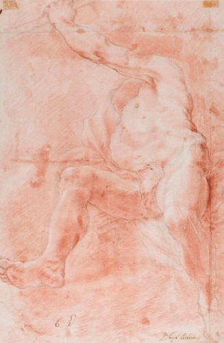 Male Nude, Seen Foreshortened - Miguel Jacinto Meléndez